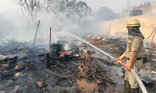 Haryana : झुग्गियों में लगी भीषण आग,जिन्दा जले दो स्ट्रे डॉग